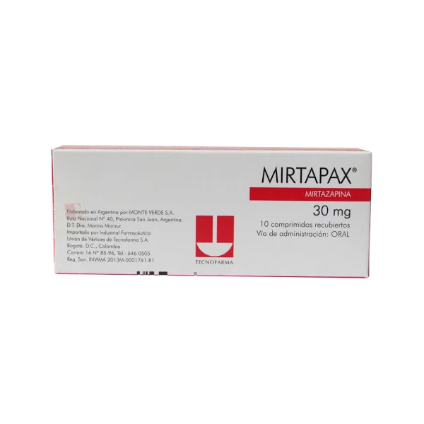 MIRTAPAX 10 COMPRIMIDOS