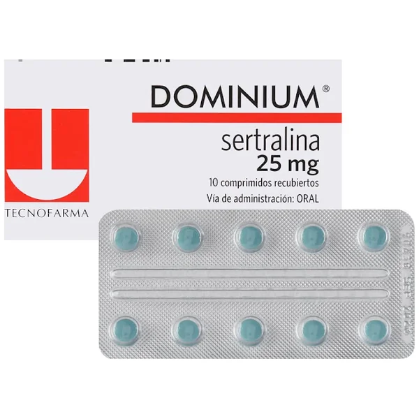Dominium Sertralina 25 Mg Tecnofarma Caja X 10 Comprimidos
