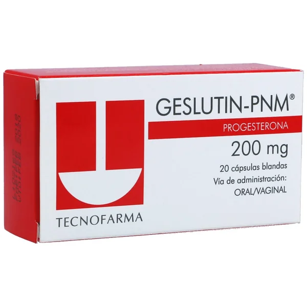 Geslutin Progesterona 200 Mg X 20 Cap
