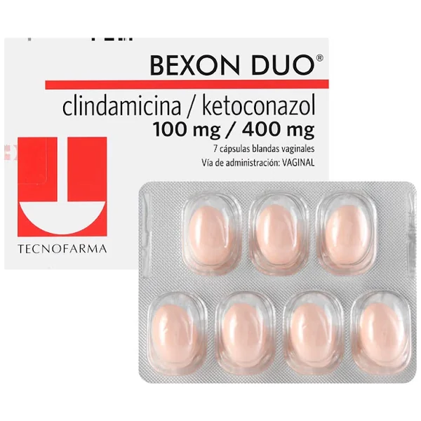 Bexon Duo Clindamicina + Ketoconazol 100Mg/400g Tecnofarma Caja X 7 Cápsulas