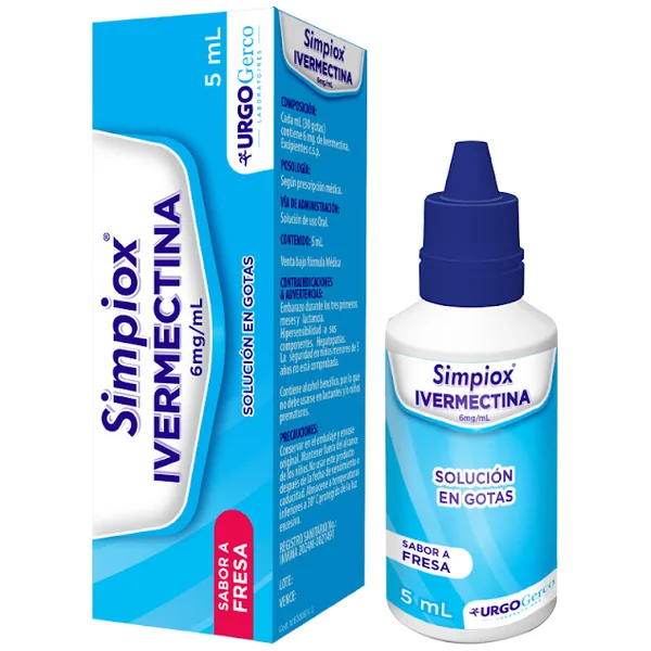 Simpiox Ivermectina 5 Ml Gerco Frasco X 5 Ml
