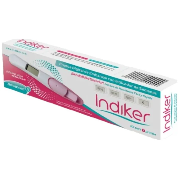 Prueba Digital Embarazo Con Indicador Semanas Indiker Ref Hcg-Pempt0045 Caj X 1Kit Xerion