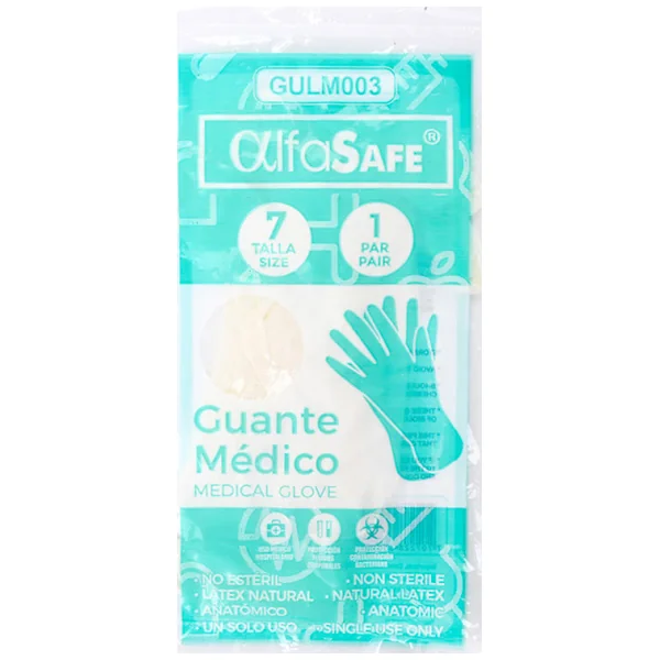 Guante Alfa Trading No Estéril Talla 7 Paquete X 2 Und