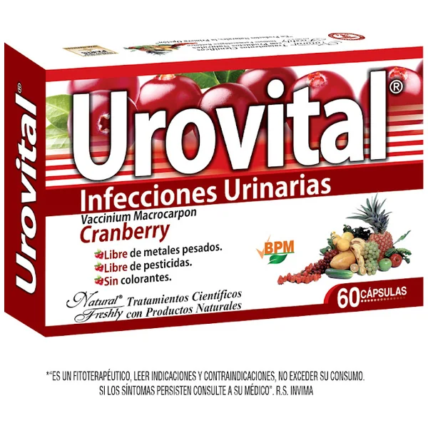 Urovital Cranberry Natural Freshly Caja X 60 Cápsulas