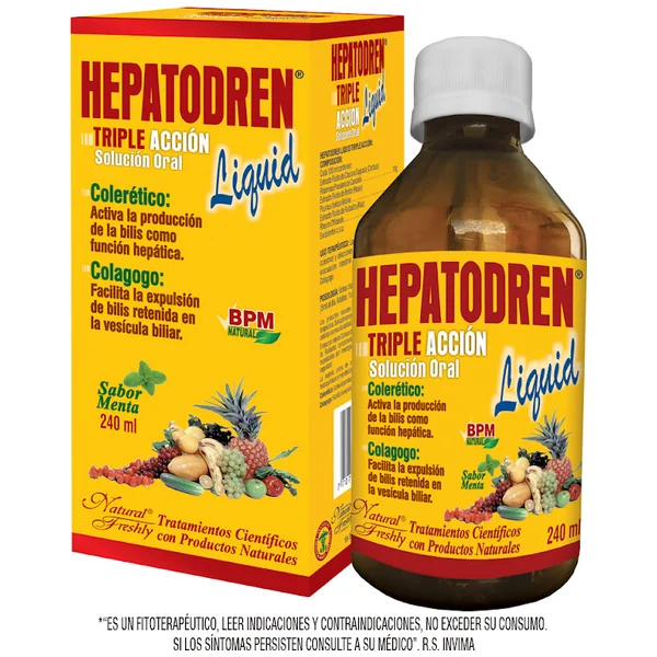 Hepatodren Triple Acción Solución Oral Frasco X 240 Ml