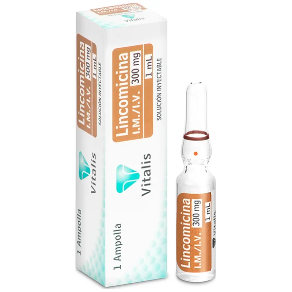Lincomicina 300Mg/1ml Vitalis Caja X 1 Ampolla