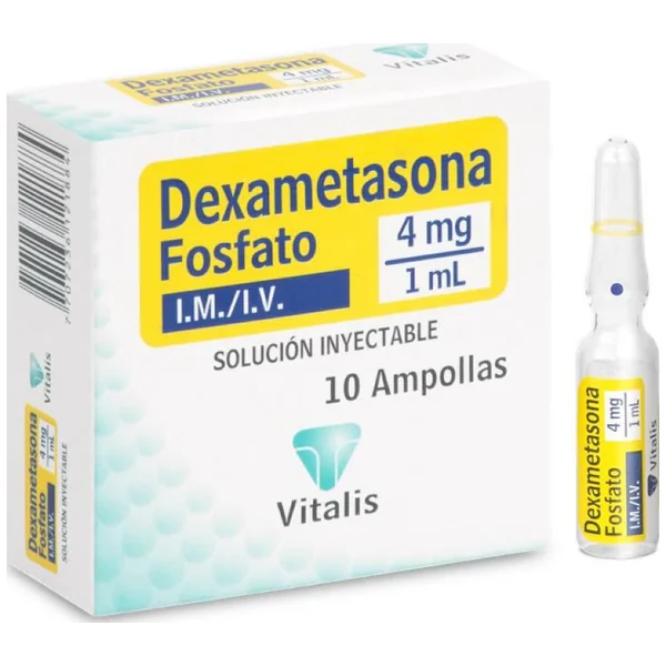 Dexametasona 4Mg/1ml Vitalis Caja X 10 Ampollas