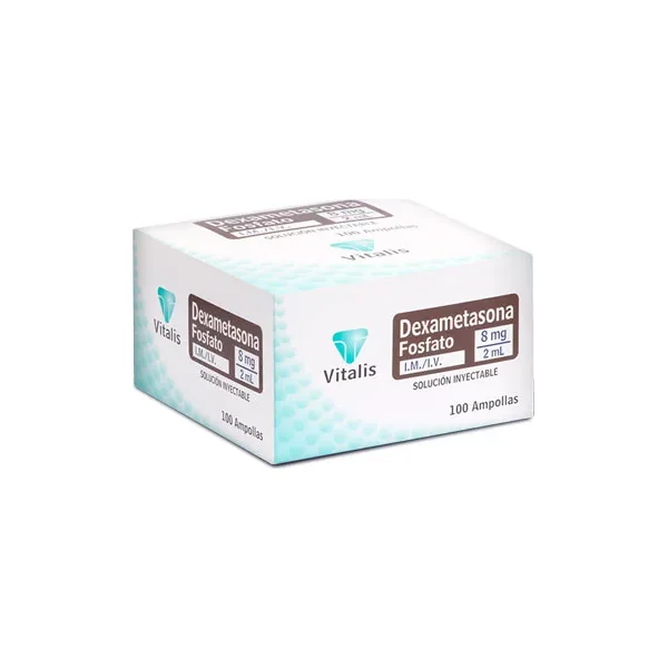 Dexametasona 8 Mg/2ml Vitalis Caja X 100 Amps