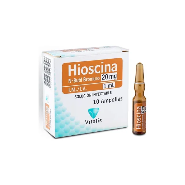 Hioscina N-butil 20 MG Vitalis Caja X 10 AMP