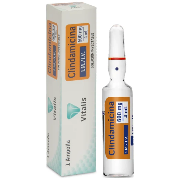 Clindamicina 600 Mg/4ml Vitalis Caja X 1 Ampolla