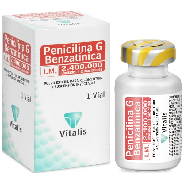 Penicilina G Benzatinica 2.400.000 UI Vitalis Caja X 1 Vial