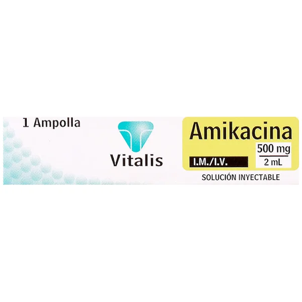 Amikacina 500Mg/2ml Vitalis Caja X 1 Ampolla