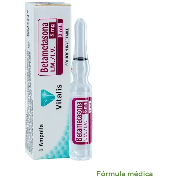 Betametasona 8Mg/2Ml(4Mg/Ml) Solucion InyecTabletasle Cajas X 1Ampolla X 2Ml Vitalis