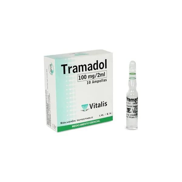 Tramadol 100 Mg/2ml Vitalis Caja X 10 AMP
