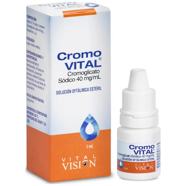 Cromovital Cromoglicato Sódico 40Mg/ml Vital Vision Solución Oftálmica X 5 Ml