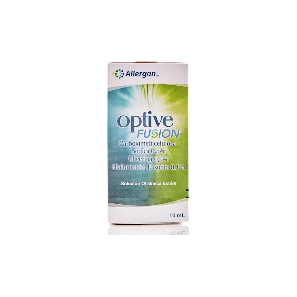 Optive Fusion Carboximetilcelulosa + Glicerina 0.9% Lágrimas Artificiales Abbvie Frasco X 10 Ml