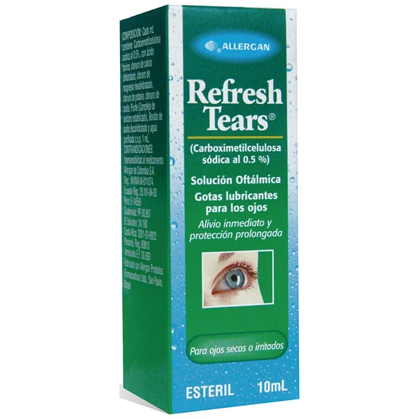 Refresh Tears Carboximetilcelulosa 0.5% Lágrimas Artificiales Abbvie Frasco X 10 Ml