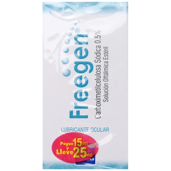 Solución Oftálmica Freegen Carboximetilcelulosa Sódica 0.5% Ophtha X 25 Ml