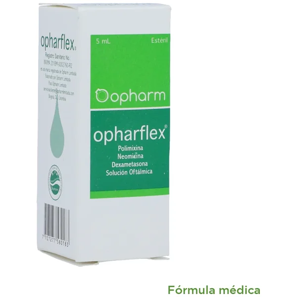 Opharflex (1+3.5)Mg/Ml(0.1+0.35)%+6600Ui/Ml Solución Oftálmica Frasco X 5Ml