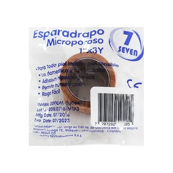 Esparadrapo Seven Micro Piel 1 X 3 YDS