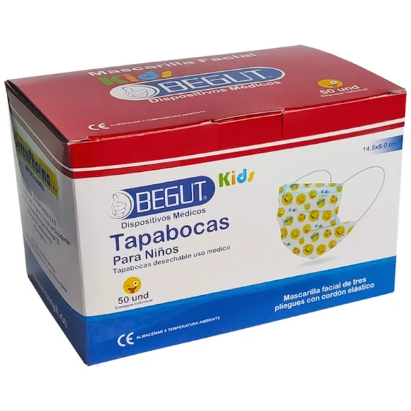 Tapabocas Para Niños Begut Caja X 50 Und