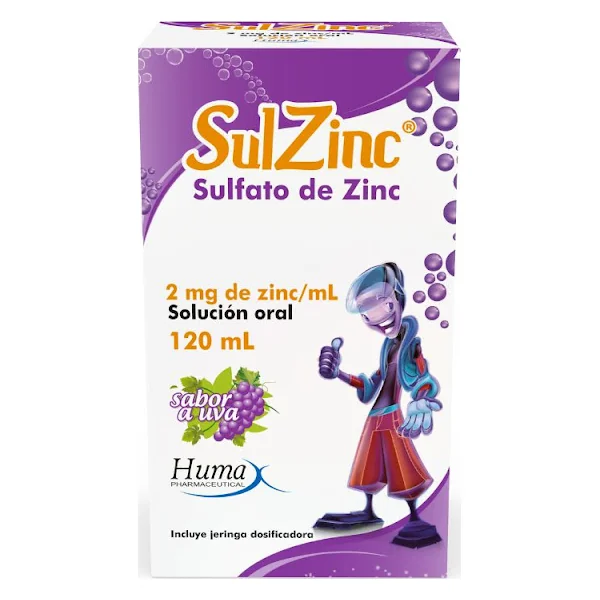 Sulzinc Sulfato Zinc 2Mg Humax Frasco X 120 Ml