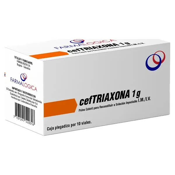 Ceftriaxona 1 GR Recipe Caja X 1 AMP