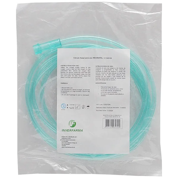 CANULA NASAL 2 MTS NEONATAL INVERFARMA