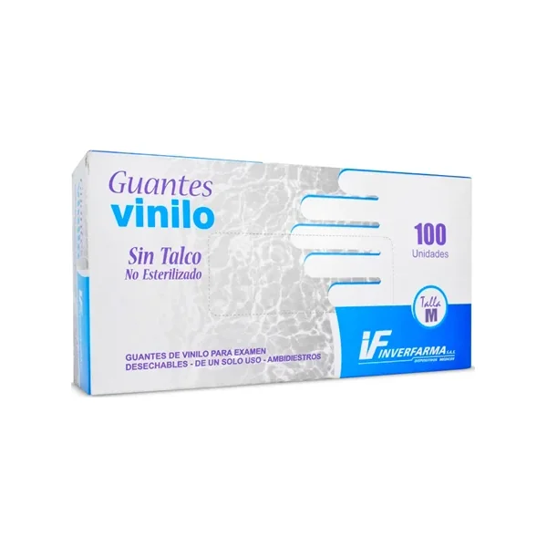 Guantes Vinilo Examen T-M Caja X 100 UND