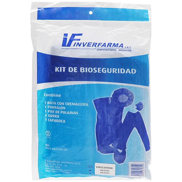 Kit De Bioseguridad Inverfarma Bolsa X 5 Und