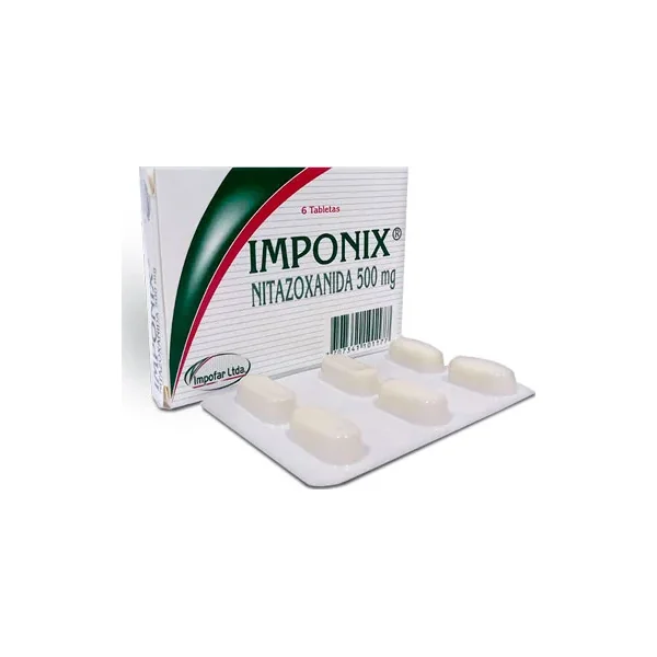 Imponix 500 MG (Nitazoxanida) Caja X 6 Tabs