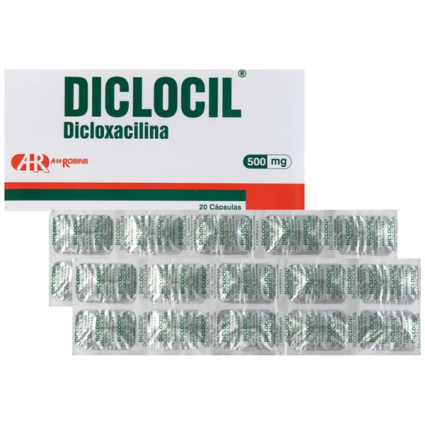 Diclocil Dicloxacilina 500 Mg Axon Caja X 20 Cápsulas