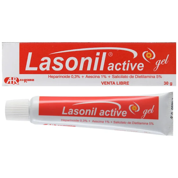 Lasonil Active Heparinoide + Aescina + Salicilato De Dietilamina 0.3%/1%/5% Tubo X 30 Gr