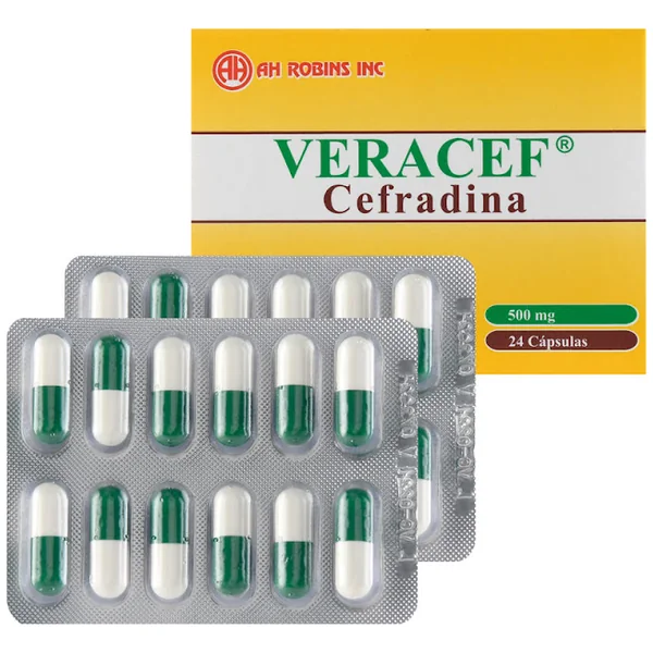 Veracef Cefradina 500 Mg Caja X 24 Cápsulas