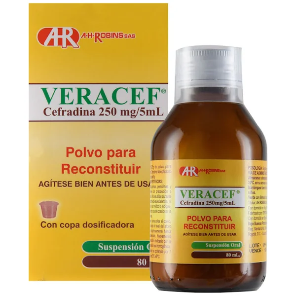 Veracef Cefradina 250Mg/5ml Frasco X 80 Ml