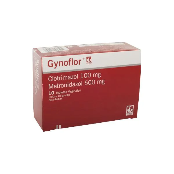 Gynoflor Clotrimazol + Metronidazol 100Mg/500mg Siegfried Caja X 10 Tabletas