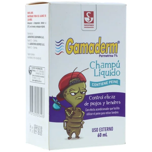 Gamaderm 0,01 Shampoo Frasco X 60mL