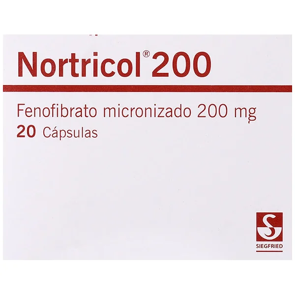 Nortricol Fenofibrato Micronizado 200 Mg Siegfried Caja X 20 Cápsulas