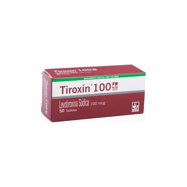 Tiroxín Levotiroxina Sódica 100 Mcg Siegfried Caja X 50 Tabletas