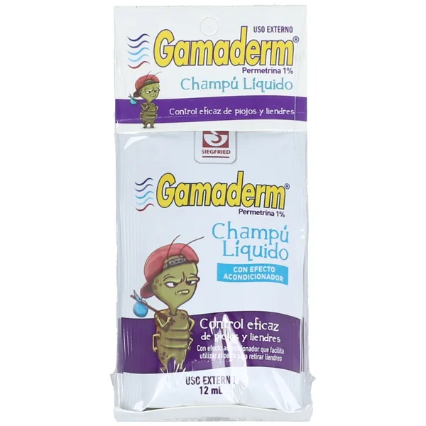 Gamaderm 1% Shampoo Paquete X 3Sobre X 12Ml