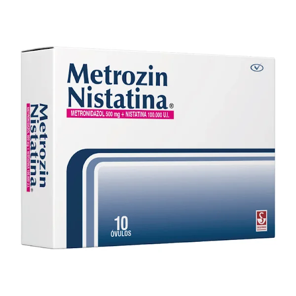 Metrozin Metronidazol + Nistatina 500Mg/100.000ui Siegfried Caja X 10 Óvulos