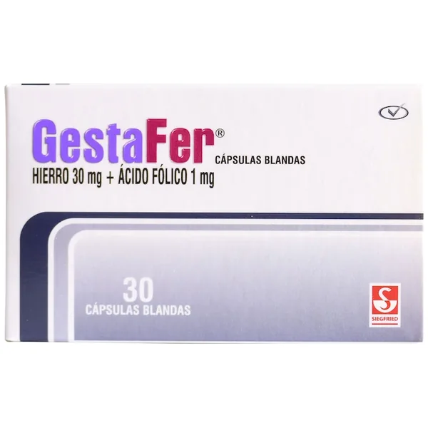 Gestafer 30Mg+1Mg Caja X 30 Cápsulas
