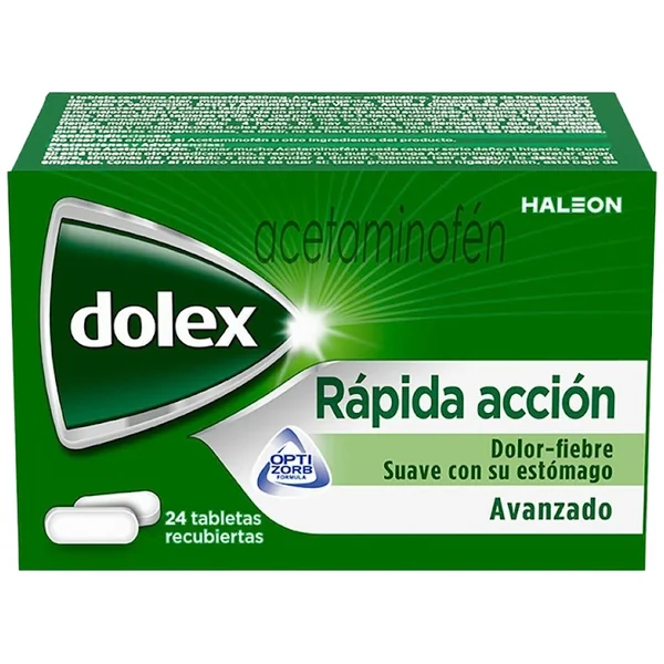 Dolex Avanzado Acetaminofen 500Mg Haleon Caja X 24 Tabletas