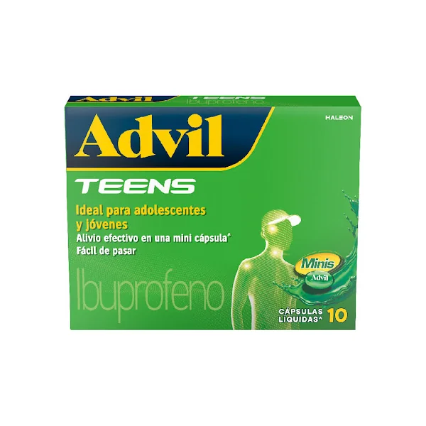 Advil Teens Con Ibuprofeno Haleon Caja X 10 Capsulas Liquidas