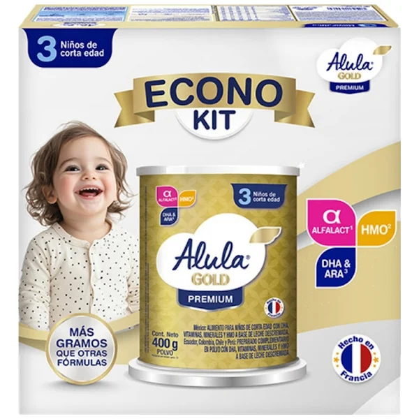 Alimento Lácteo Alula Gold 3 Pack 4 X 400 Gr