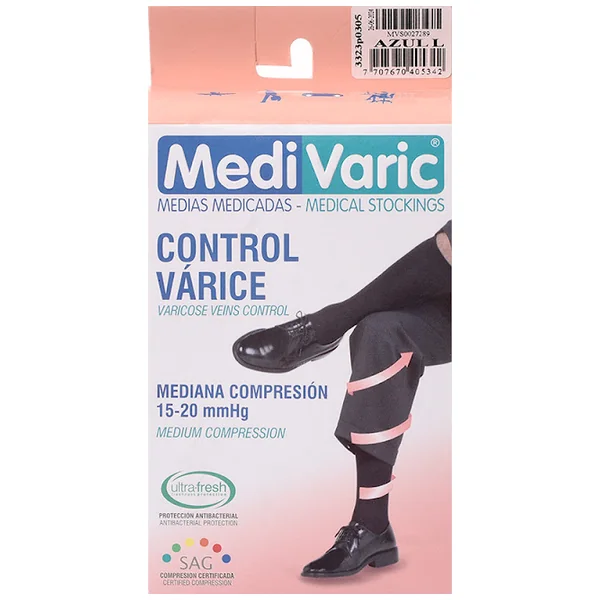 CALCETIN MEDIVARIC HOM L AZUL M. COM NTI