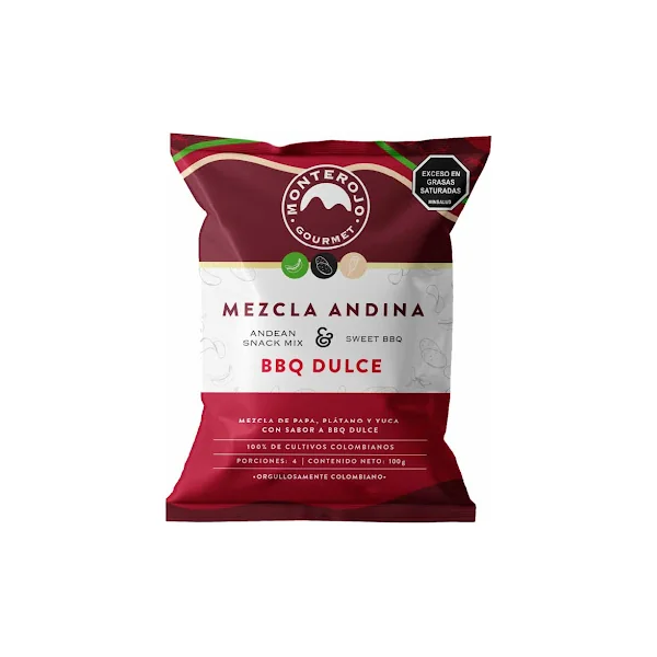 Chips Surtidos Monterojo Mezcla Andina Bbq Dulce X 100 Gr