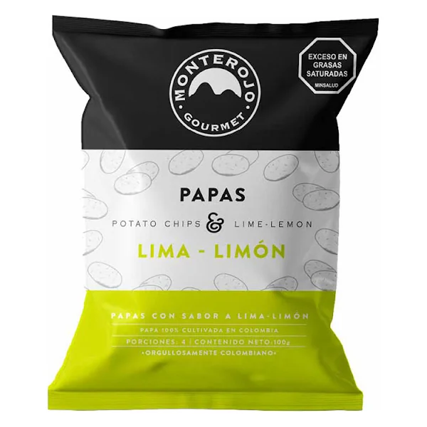 Papas Monterojo Lima Limón Paquete X 100 Gr