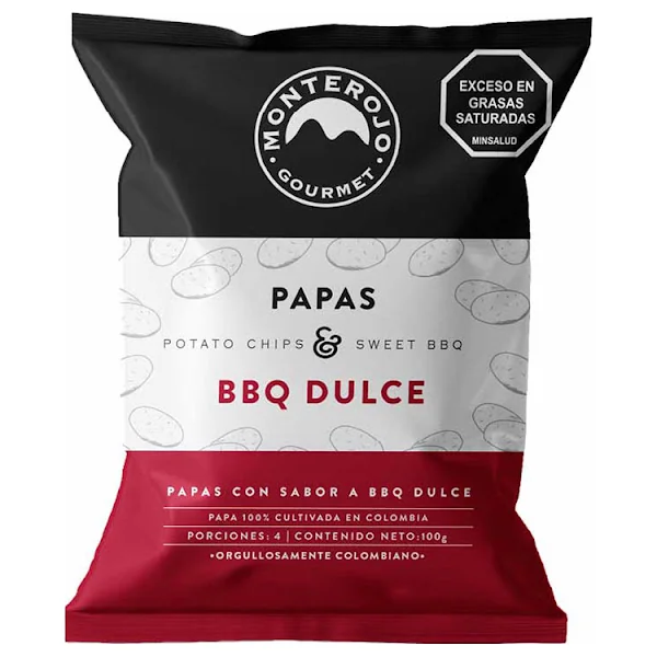Papas Monterojo Bbq Dulce Paquete X 100 Gr