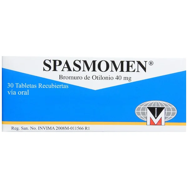 Spasmomen Bromuro De Otilonio 40 Mg Menarini Caja X 30 Tabletas